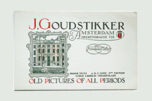 Jacques Goudstikker's Gallery business card. Amsterdam City Archives, Arch. 1341. inv. nr. 54 Jacques Goudstikker's Gallery business card. Amsterdam City Archives, Arch. 1341. inv. nr. 54