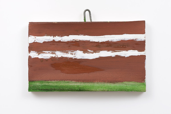 Flooded in Brown, 2012. Gesso and oil on canvas mounted on wooden panel. 5 7/8 x 8 7/16 inches (15 x 21.5 cm) Flooded in Brown, 2012. Gesso and oil on canvas mounted on wooden panel. 5 7/8 x 8 7/16 inches (15 x 21.5 cm)
