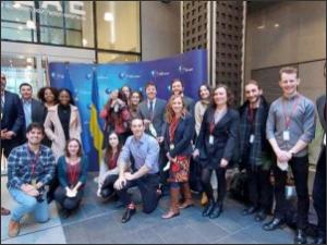 SIS students, faculty, and staff visit the European External Action Service headquarters in Brussels, Belgium.