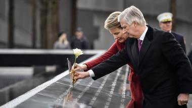 King Filip Visits 9/11 Memorial in New York